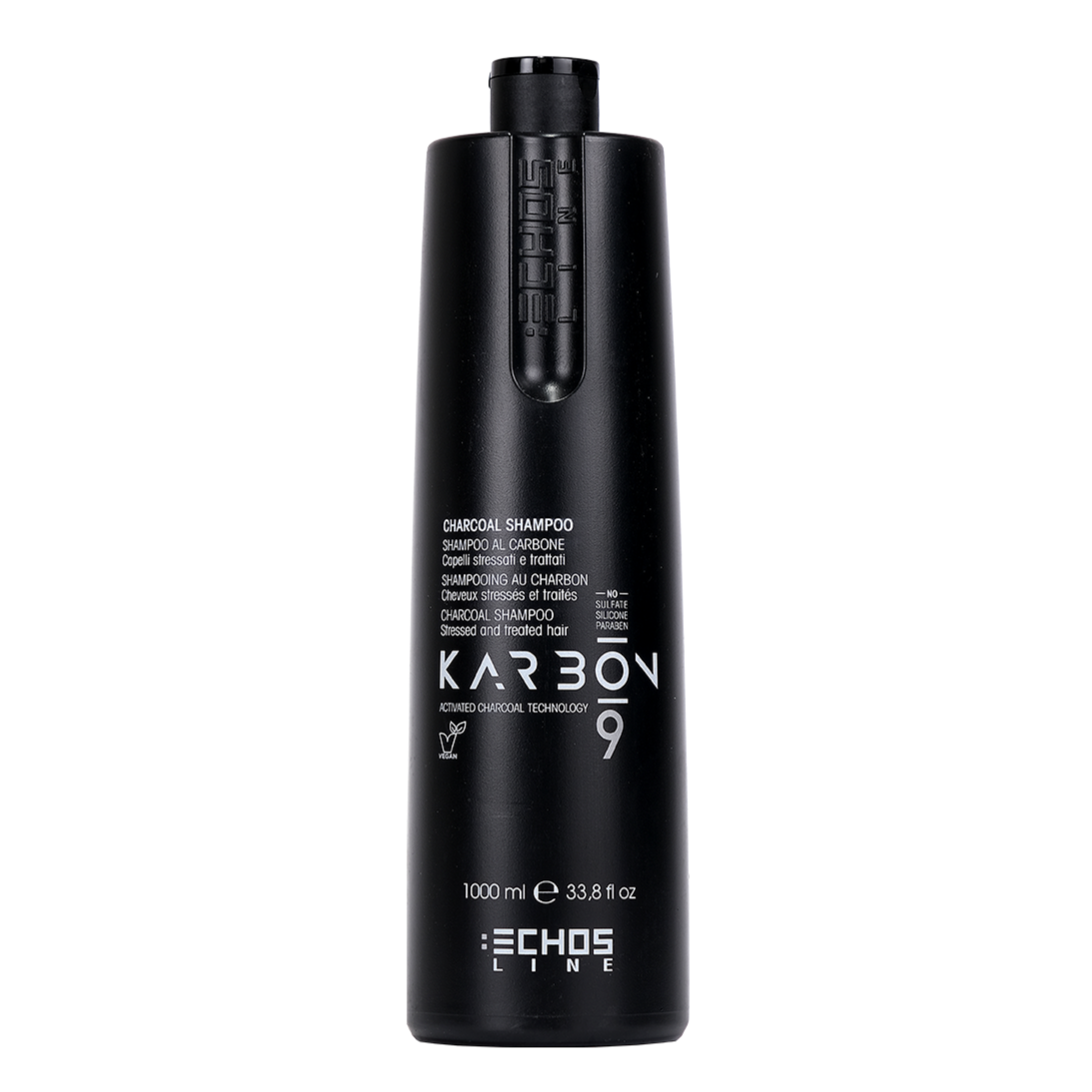 Karbon 9 Charcoal Shampoo 1000 ml – Echosline - immagine 2