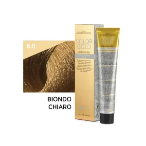 Color Gold Crema Colorante Ammonia Free – 8.0 Biondo Chiaro 100 ml – Design Look