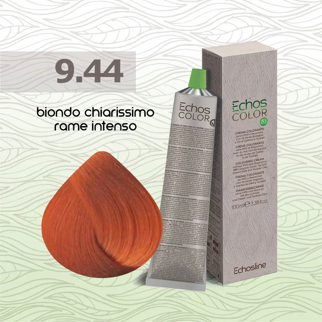 Echos Color – Crema colorante capelli – 9.44 Biondo Chiarissimo Rame Intenso – 100 ml
