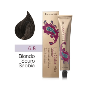 FarmaVita – Life Color Plus Professional – Crema Colorante per Capelli – 6.8 Biondo Scuro Sabbia – 100 ml